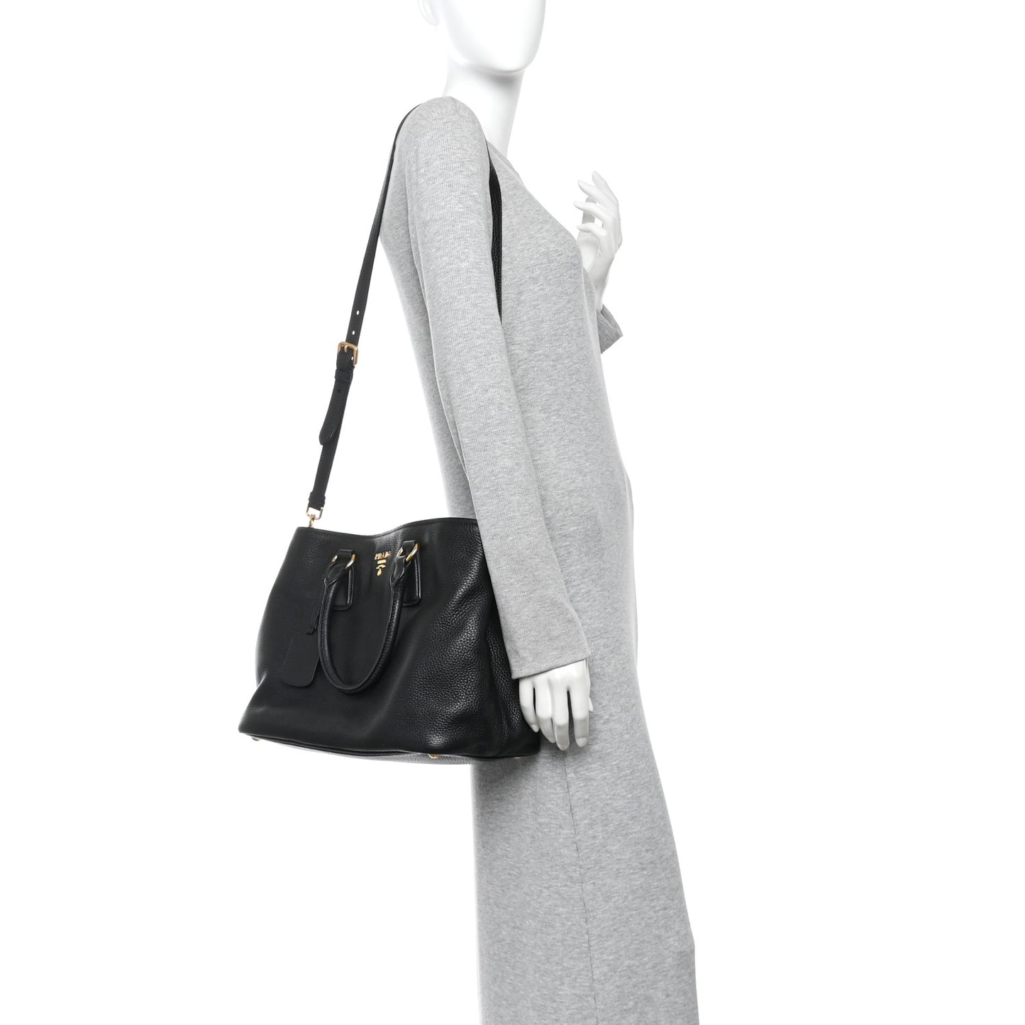 Vitello Daino Tote Black