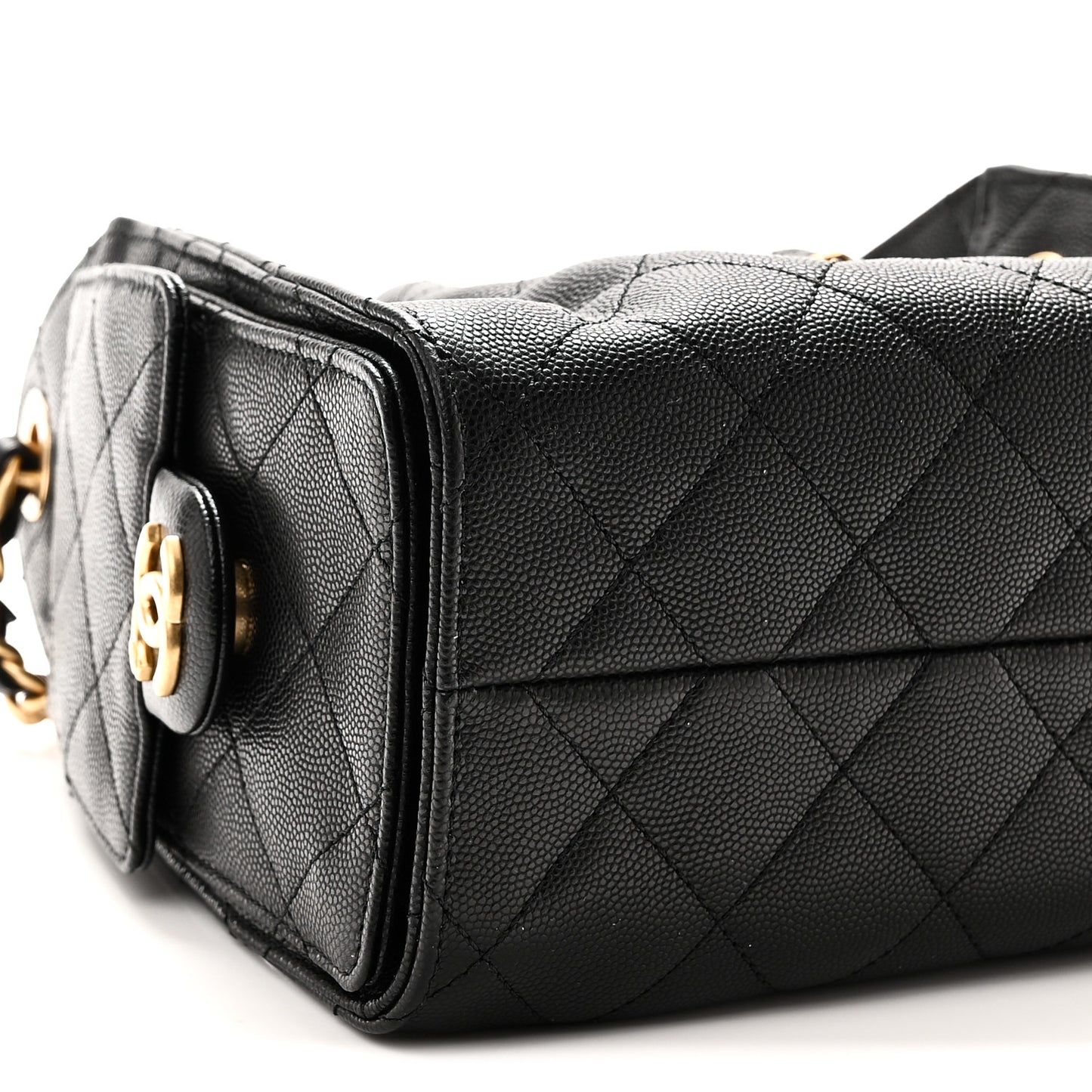 Caviar Quilted Mini Chanel 25 Handbag Black
