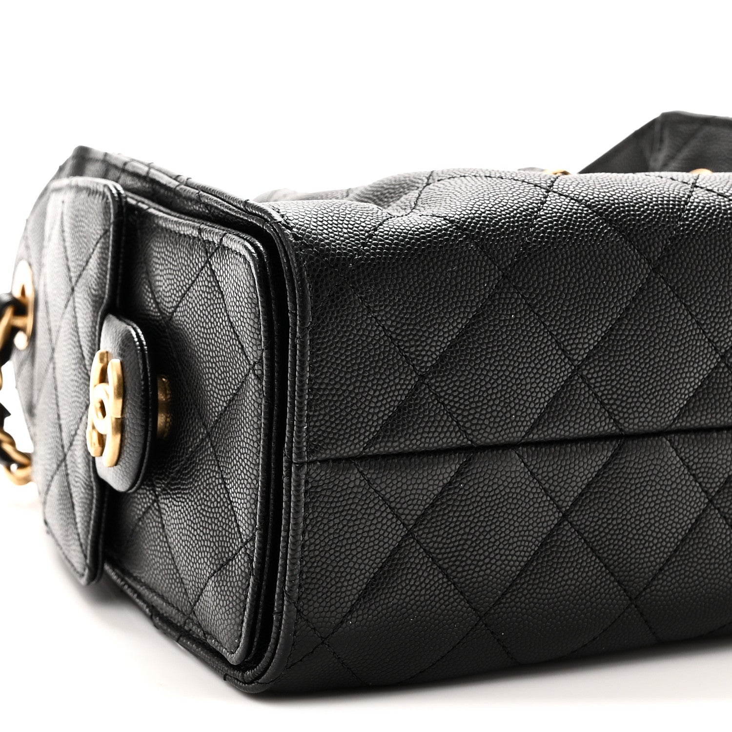 Chanel Caviar Quilted Mini Chanel 25 Handbag Black 9 of 10