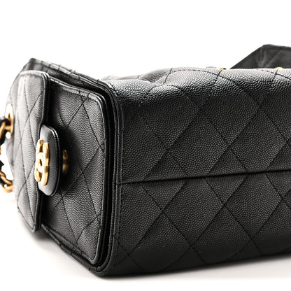 Chanel Caviar Quilted Mini Chanel 25 Handbag Black 9 of 10