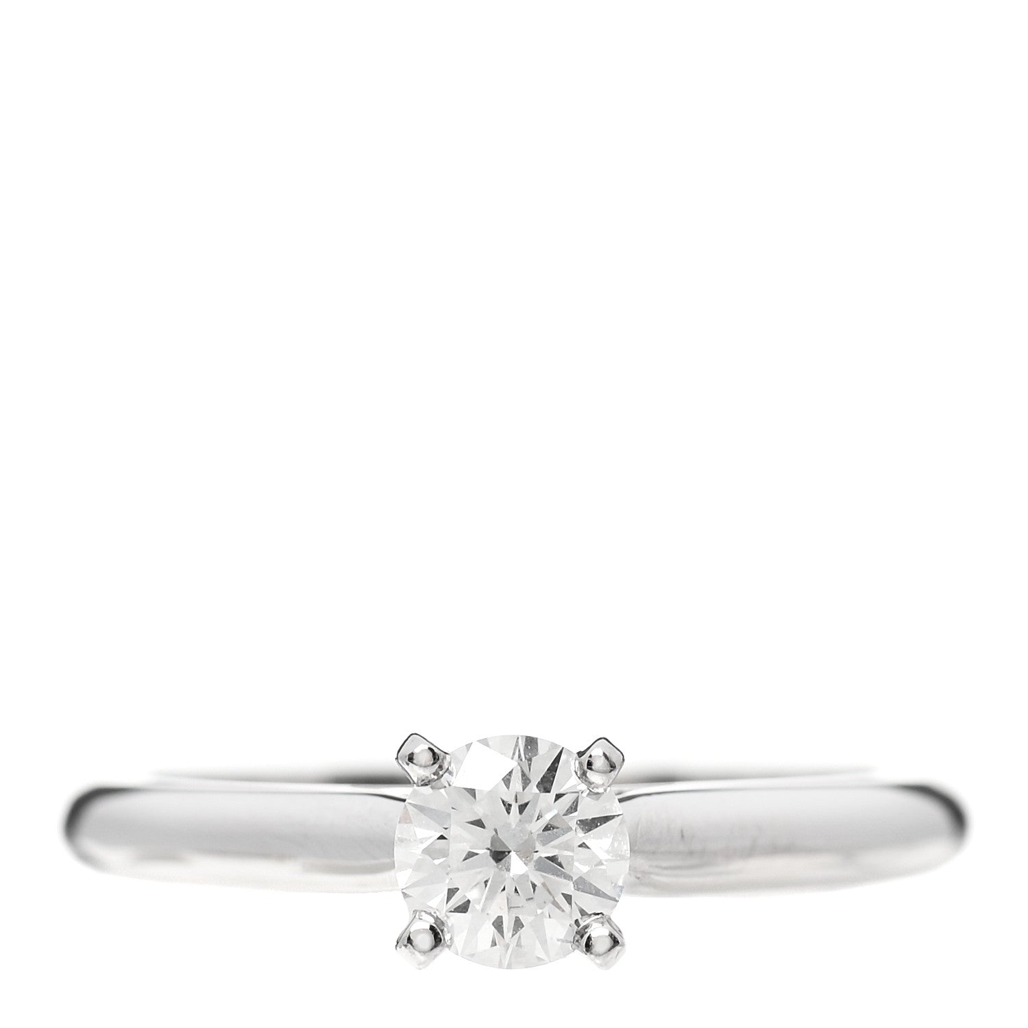 Cartier Platinum Diamond .34ct 1895 Solitaire Engagement Ring 47 4 1 of 8