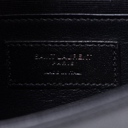 Saint Laurent Grain De Poudre Small Monogram Kate Satchel Black 6 of 9