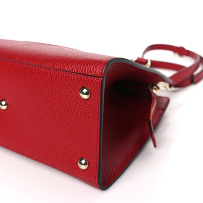 Gucci Dollar Calfskin Medium Soho Top Handle Satchel Hibiscus Red 9 of 9