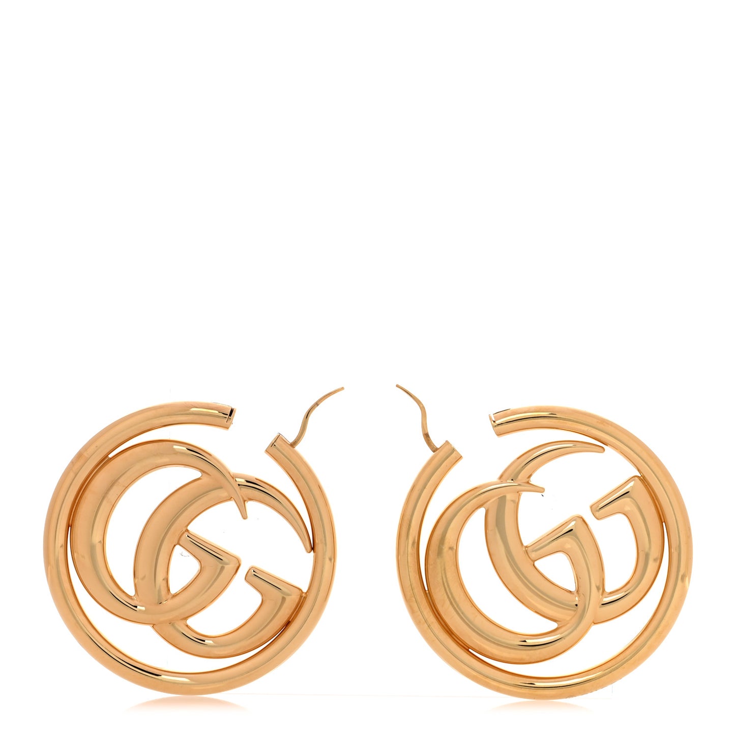 Metal GG Marmont Hoop Earrings Gold
