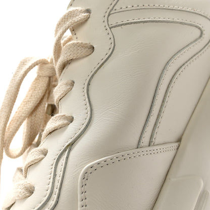 Gucci Calfskin Glitter Game Logo Womens Rhyton Sneakers 39.5 Mystic White 9 of 15