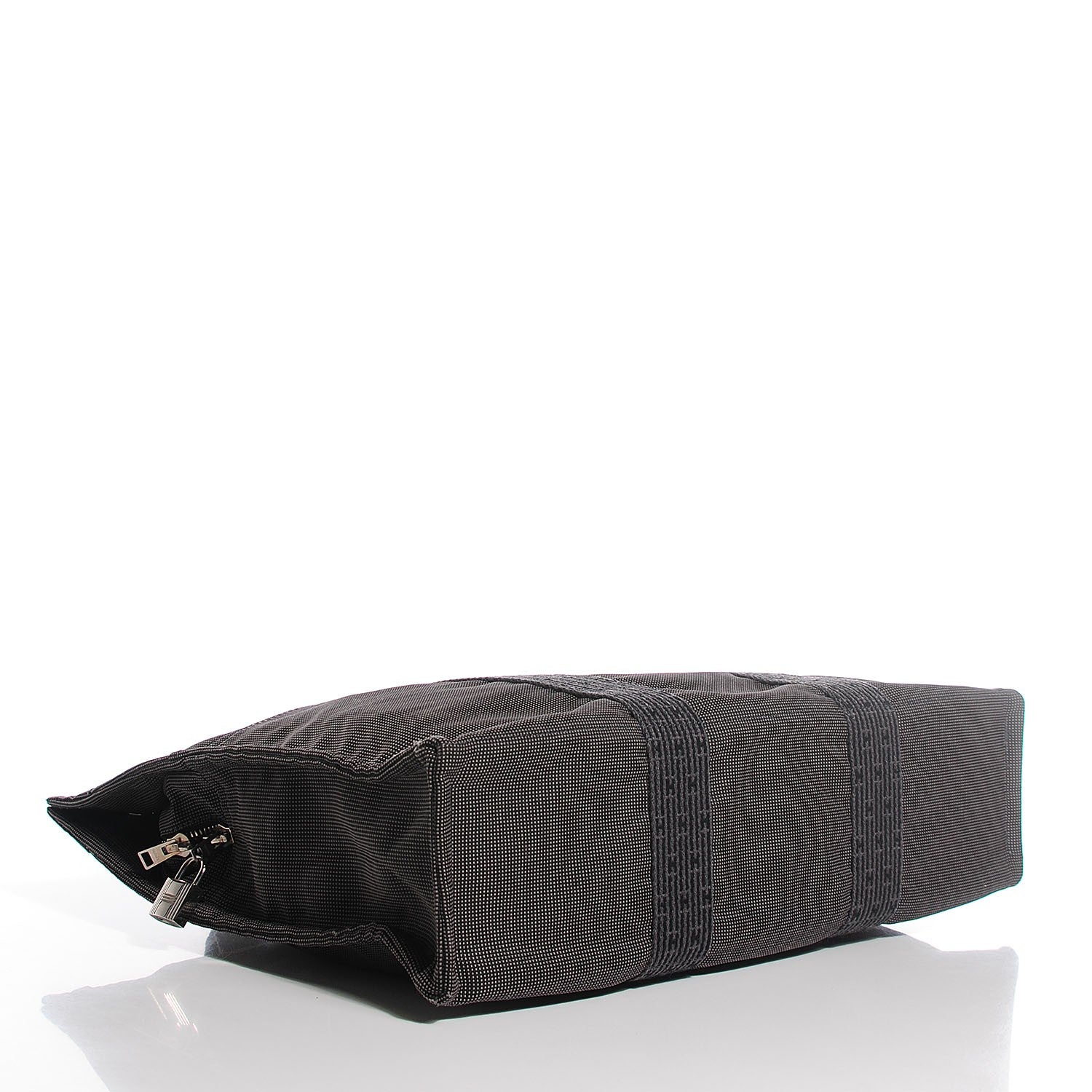 Hermes Canvas Herline MM Tote Grey 17 of 26