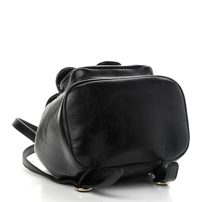 Chanel Glazed Aged Calfskin Quilted Small Duma Drawstring Backpack Black 4 of 10