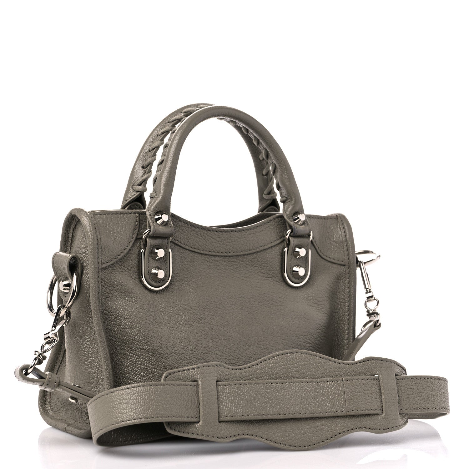 Balenciaga Chevre Silver Metallic Edge Hardware Mini City Gris Taupe 3 of 8
