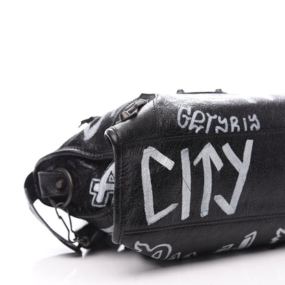 Balenciaga Agneau Classic Hardware Graffiti All Over S City Black 8 of 13