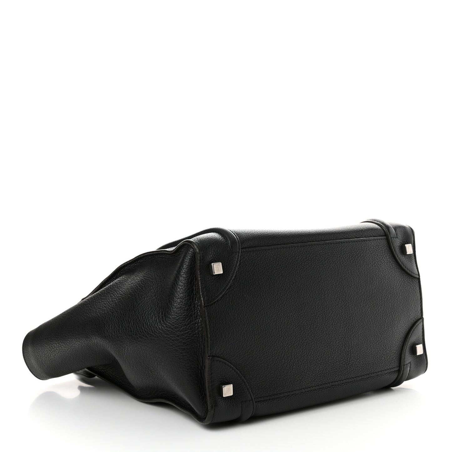Drummed Calfskin Mini Luggage Black