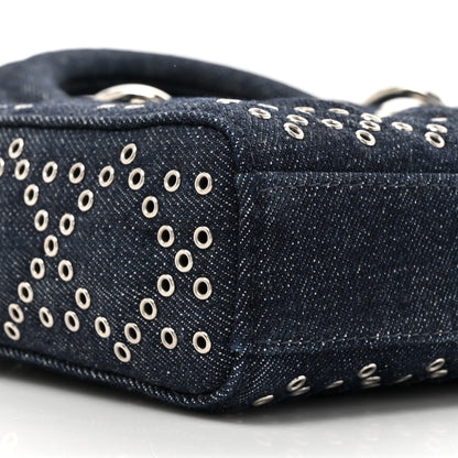 Christian Dior Denim Eyelet Lady D-Joy Blue 10 of 10