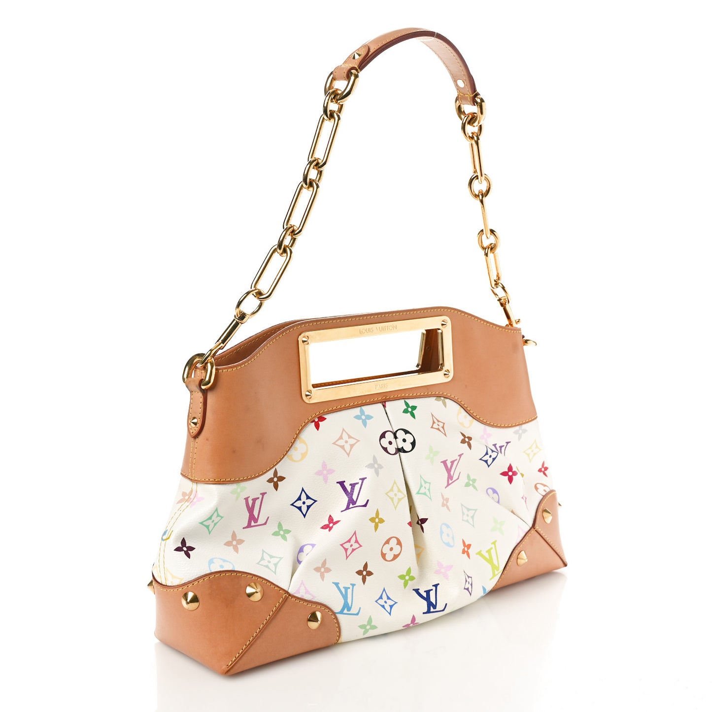 LOUIS VUITTON Monogram Multicolor Judy MM White