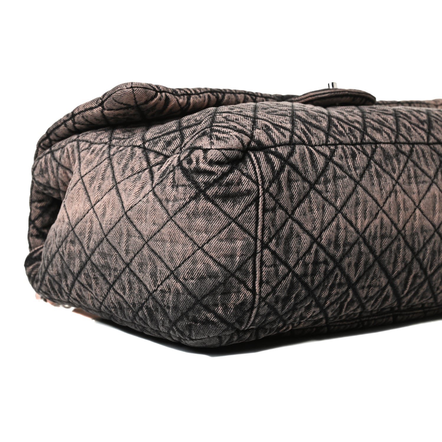 Chanel Denim Quilted Denimpression XXL Flap Rose Clair 13 of 14