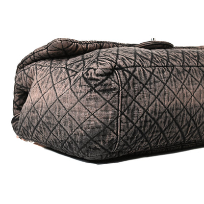Chanel Denim Quilted Denimpression XXL Flap Rose Clair 13 of 14