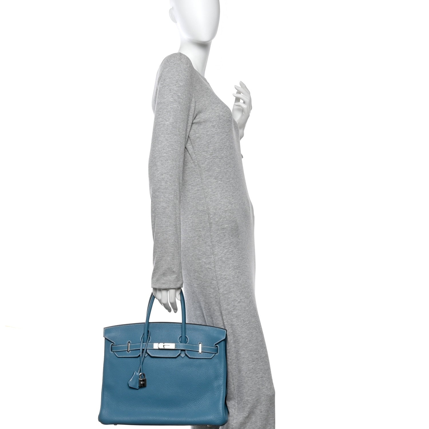Hermes Togo BIRKIN 35 Blue Jean 2 of 15