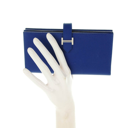 Hermes Epsom Bearn Gusset Wallet Bleu Saphir 3 of 10