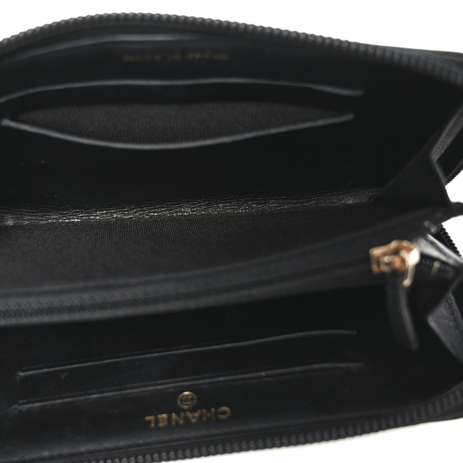 Chanel Caviar Quilted Small Boy Zip Around Wallet Black 5 of 8
