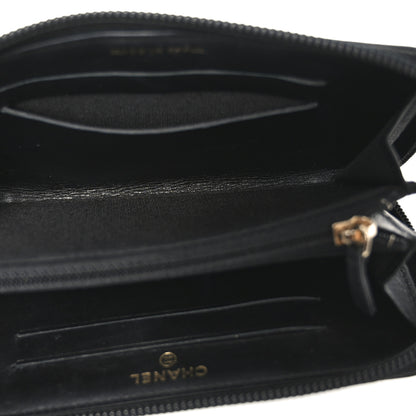 Chanel Caviar Quilted Small Boy Zip Around Wallet Black 5 of 8