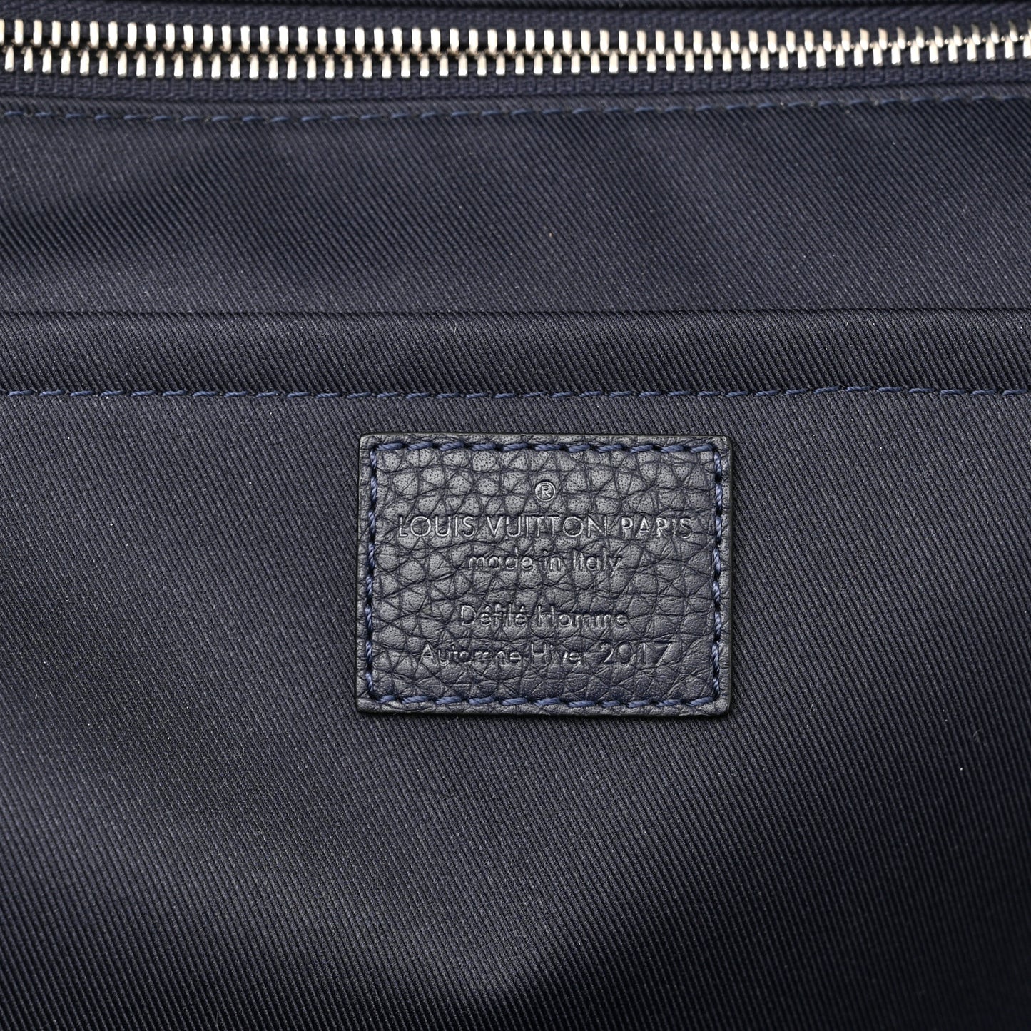Taurillon Armand Initials Backpack Navy