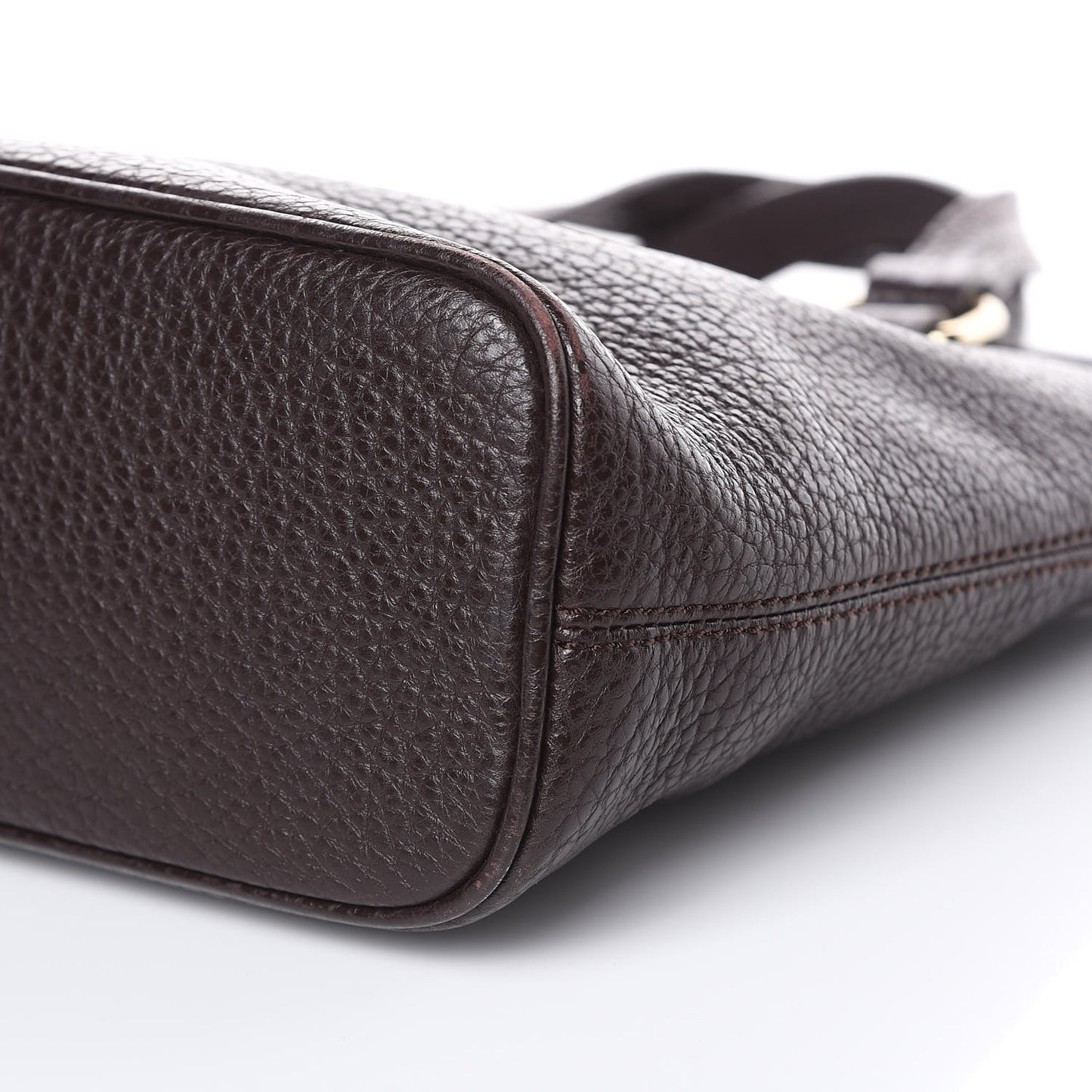 Grainy Calfskin Tote Dark Brown