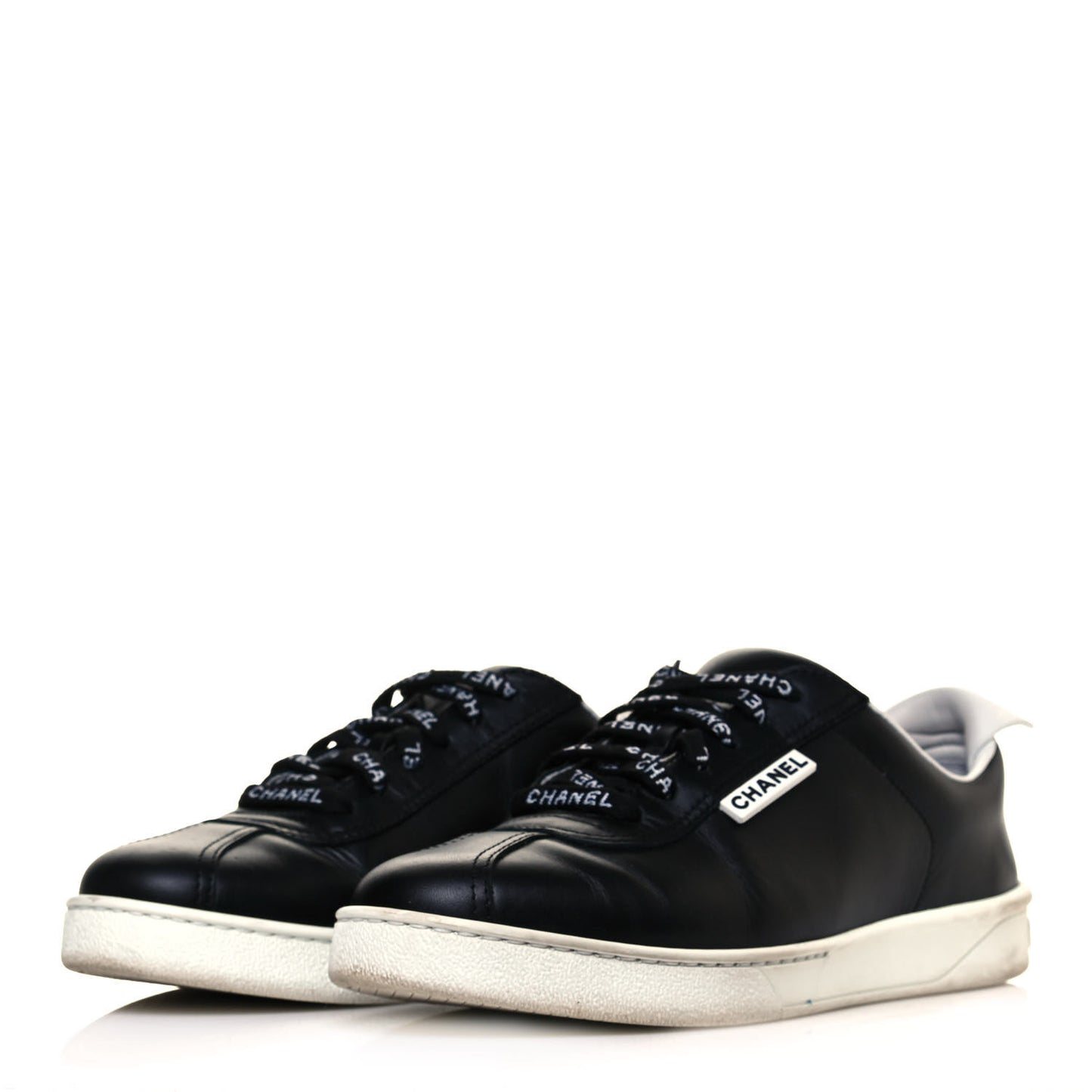Calfskin CC Womens Sneakers 37 Black