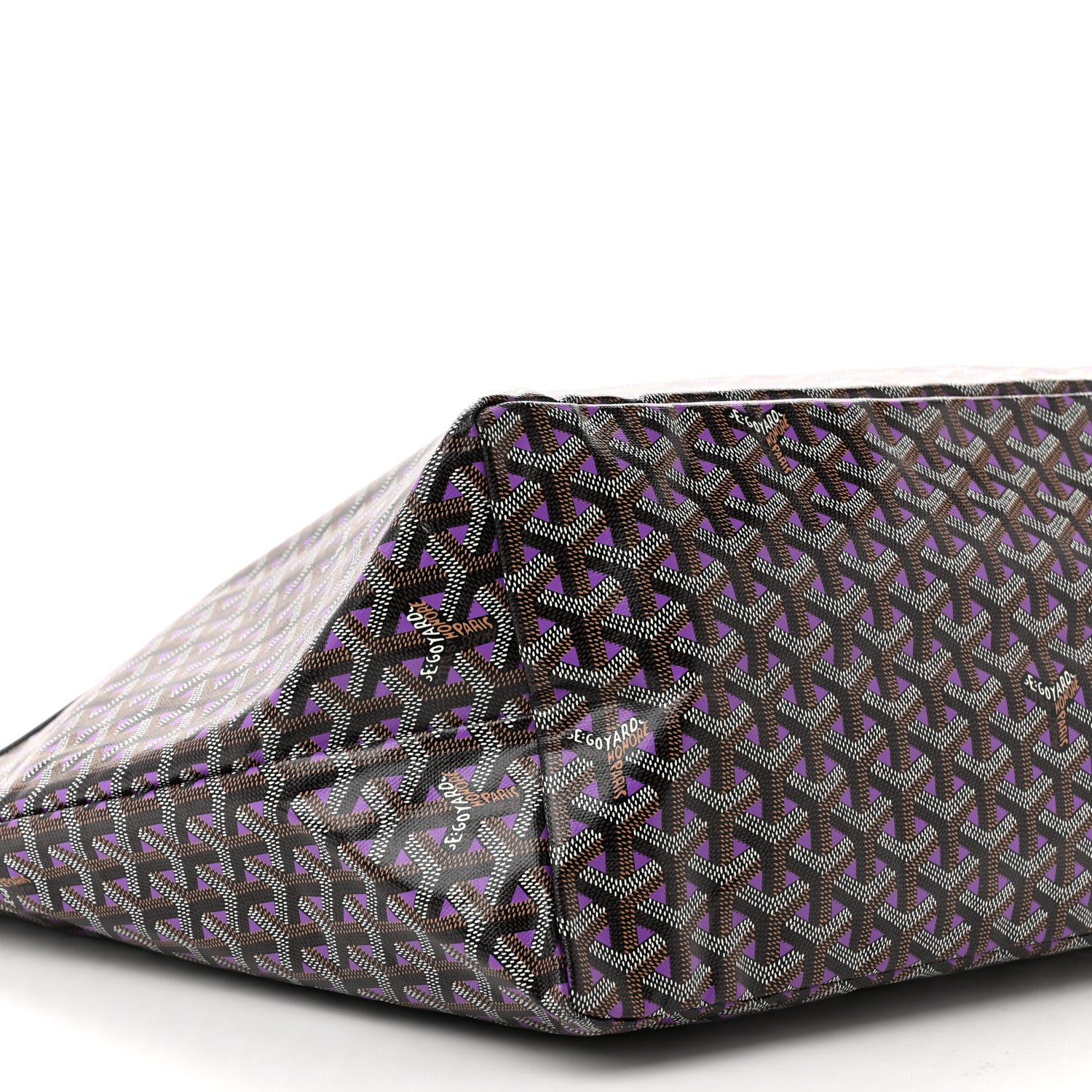 Goyard Goyardine Saint Louis Claire Voie GM Black Purple 9 of 10
