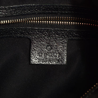 Gucci Monogram Web Bamboo Ring Hobo Black 6 of 7