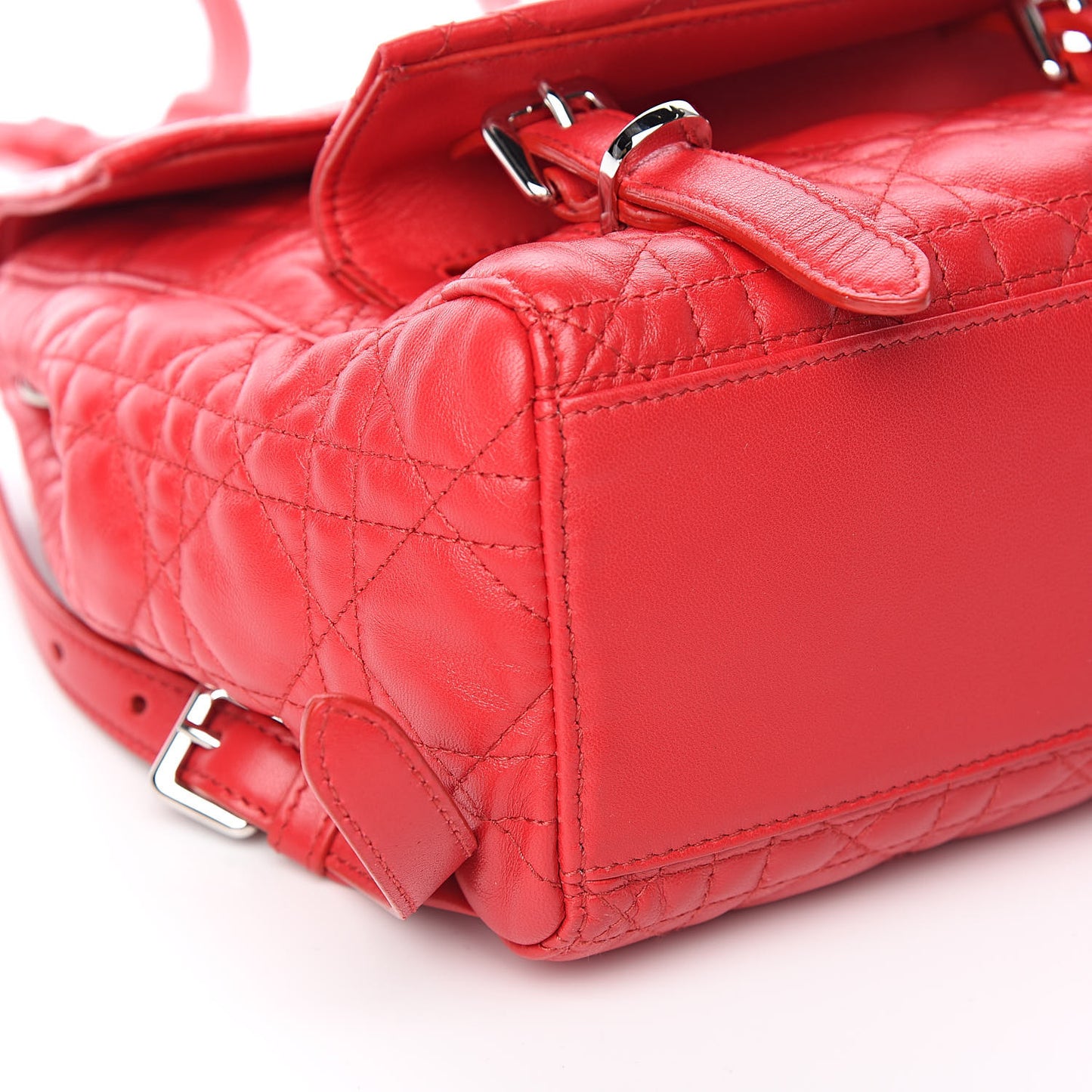 Lambskin Cannage Small Stardust Backpack Red