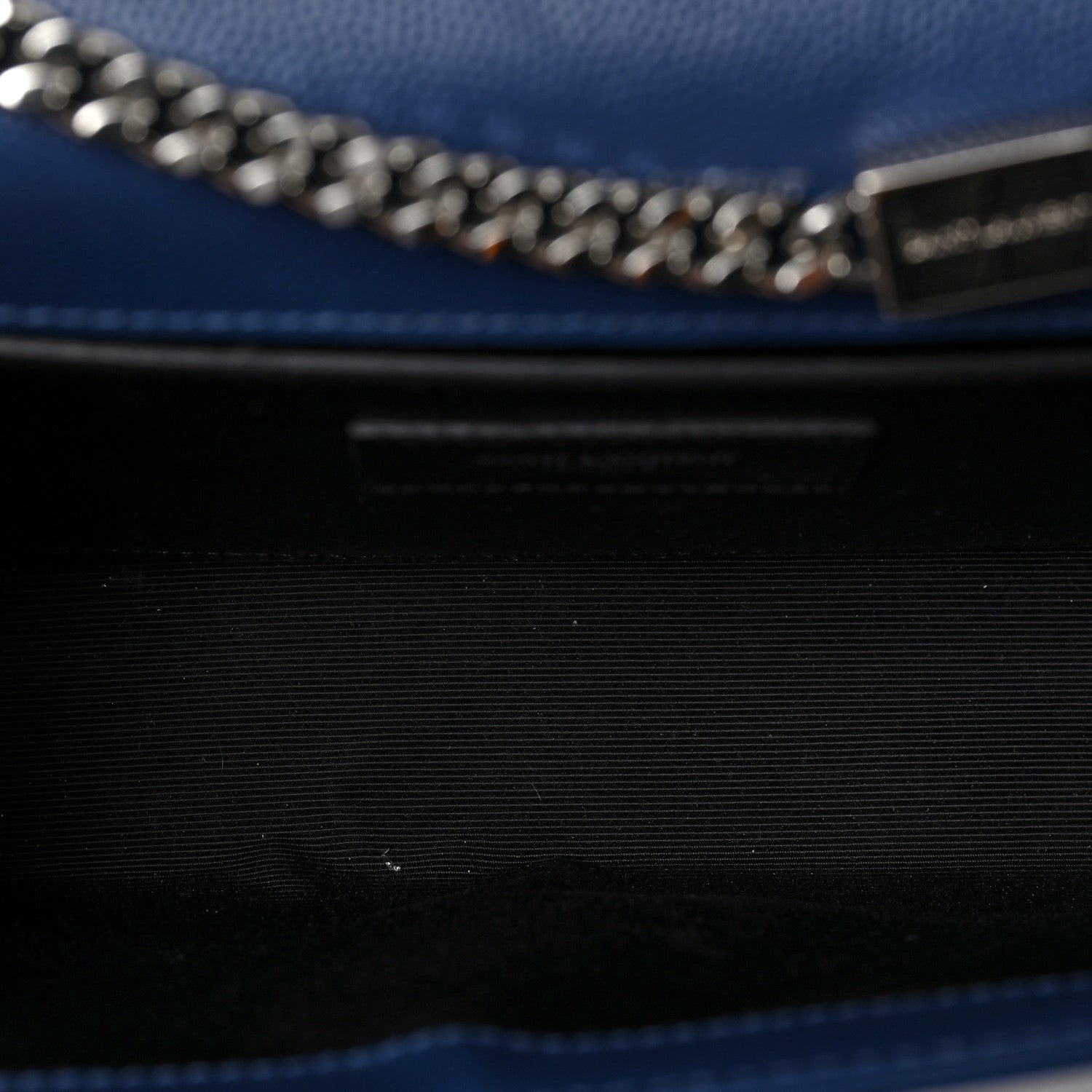 Saint Laurent Grain De Poudre Small Classic Monogram Kate Satchel Denim 5 of 9