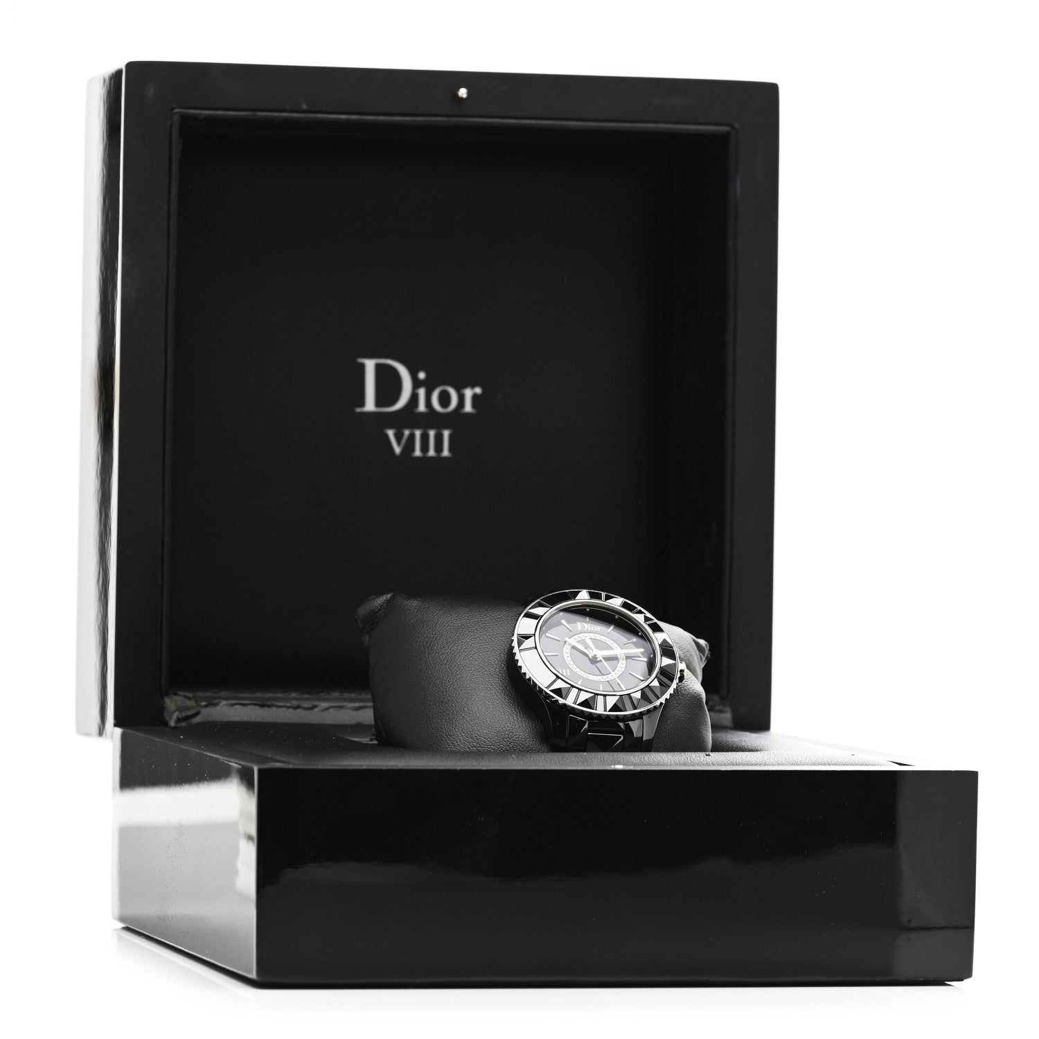 Christian Dior Stainless Steel Ceramic Diamond 34mm Dior VIII Quartz Watch Black 5 of 5