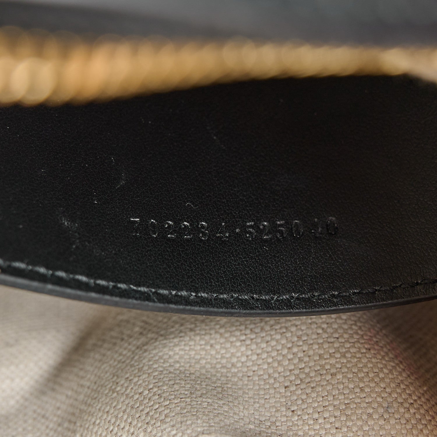 Gucci Calfskin GG Matelasse Shoulder Bag Black Natural 7 of 11