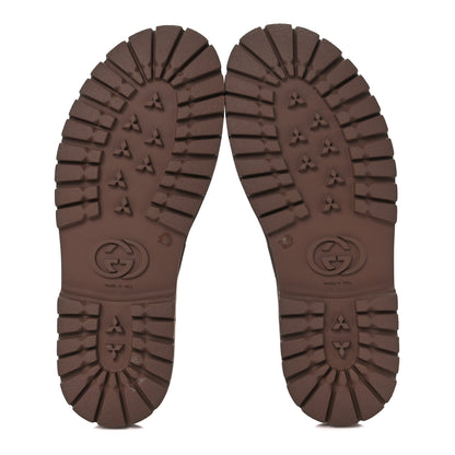 Gucci GG Supreme Monogram Miro Soft Calfskin Men's Horsebit Slippers 10 Beige Ebony New Acero 6 of 9