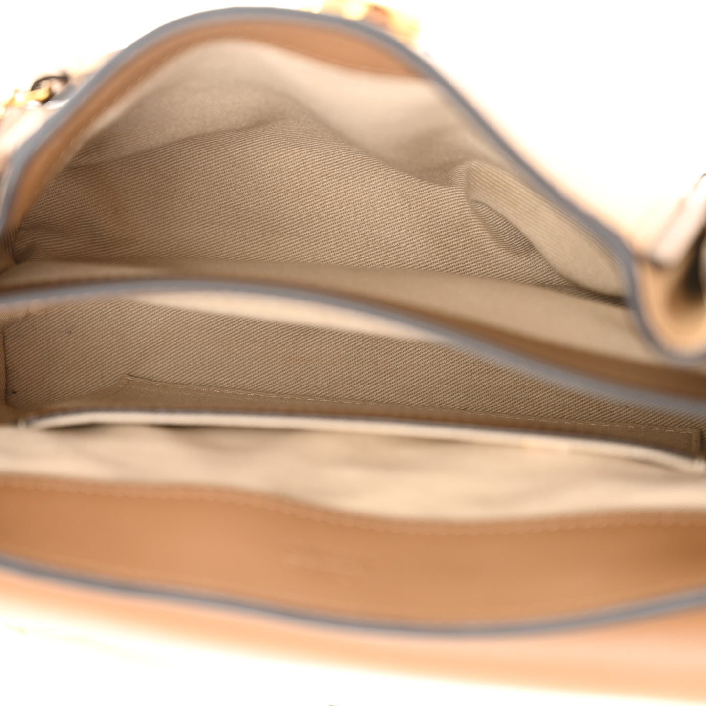 Metallic Calfskin Mini Faye Day Shoulder Bag Gold