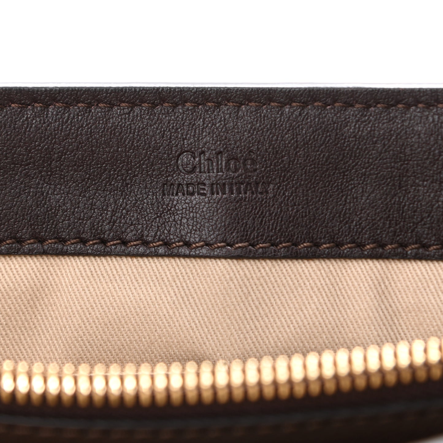 Calfskin Small Faye Day Shoulder Bag Carbon Brown