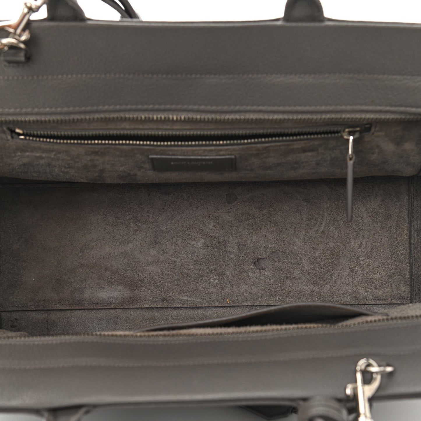 Grained Calfskin Small Cabas Rive Gauche Fog