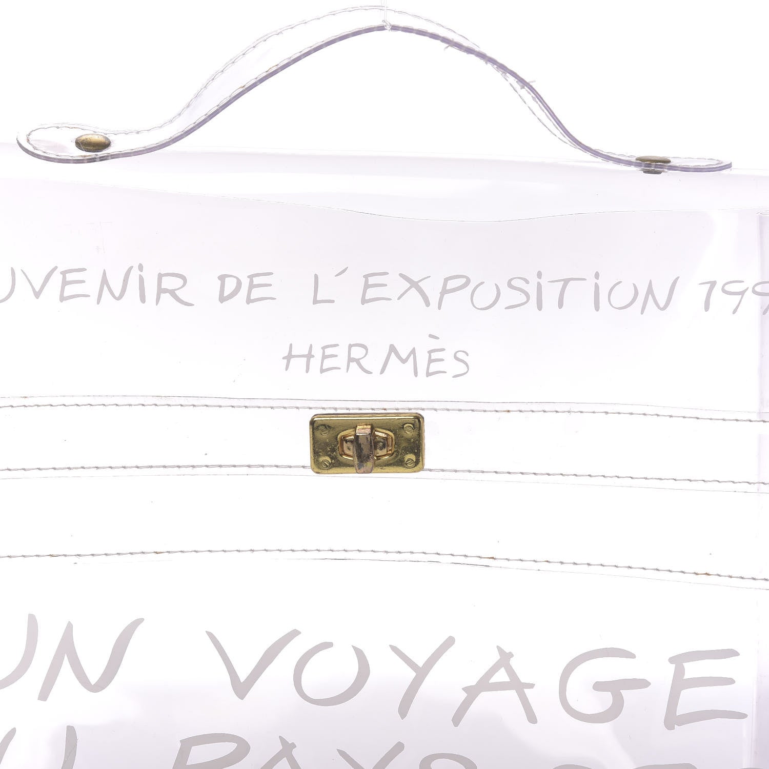 Hermes Vinyl Souvenir De L'Exposition Kelly Transparent 6 of 13