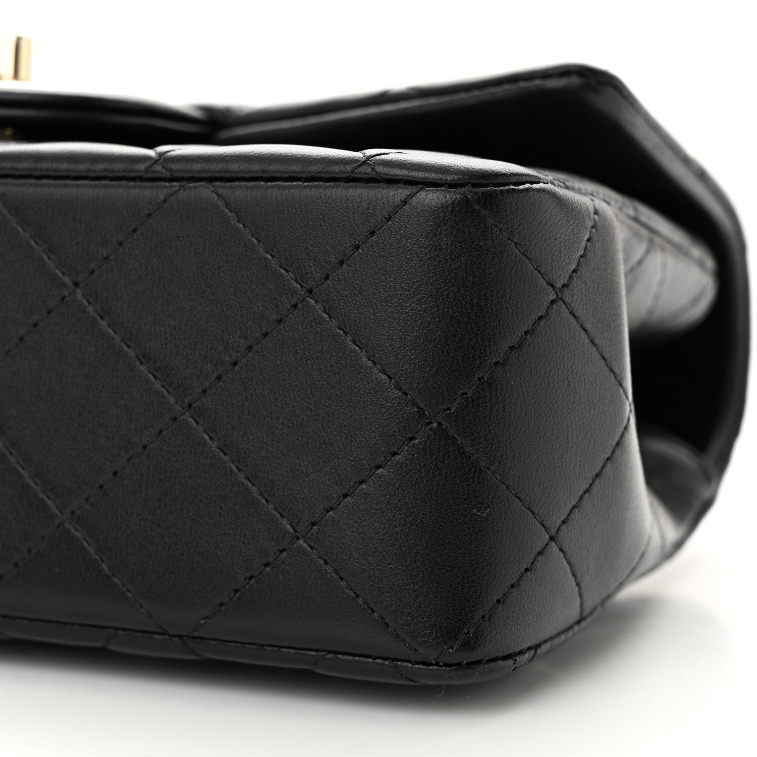 Chanel Lambskin Quilted Mini Top Handle Rectangular Flap Black 10 of 13