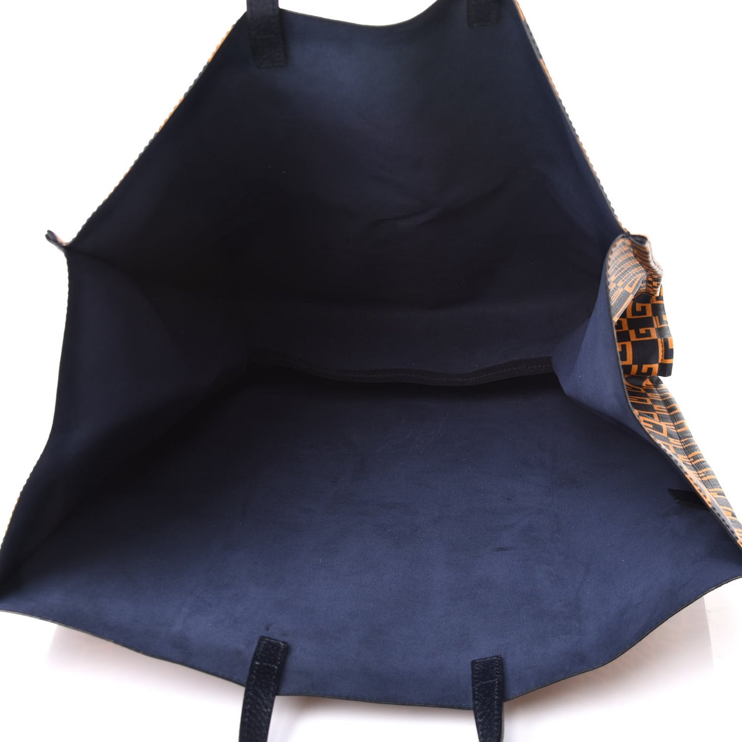 Coated Canvas Square G Vertical Tote Blue