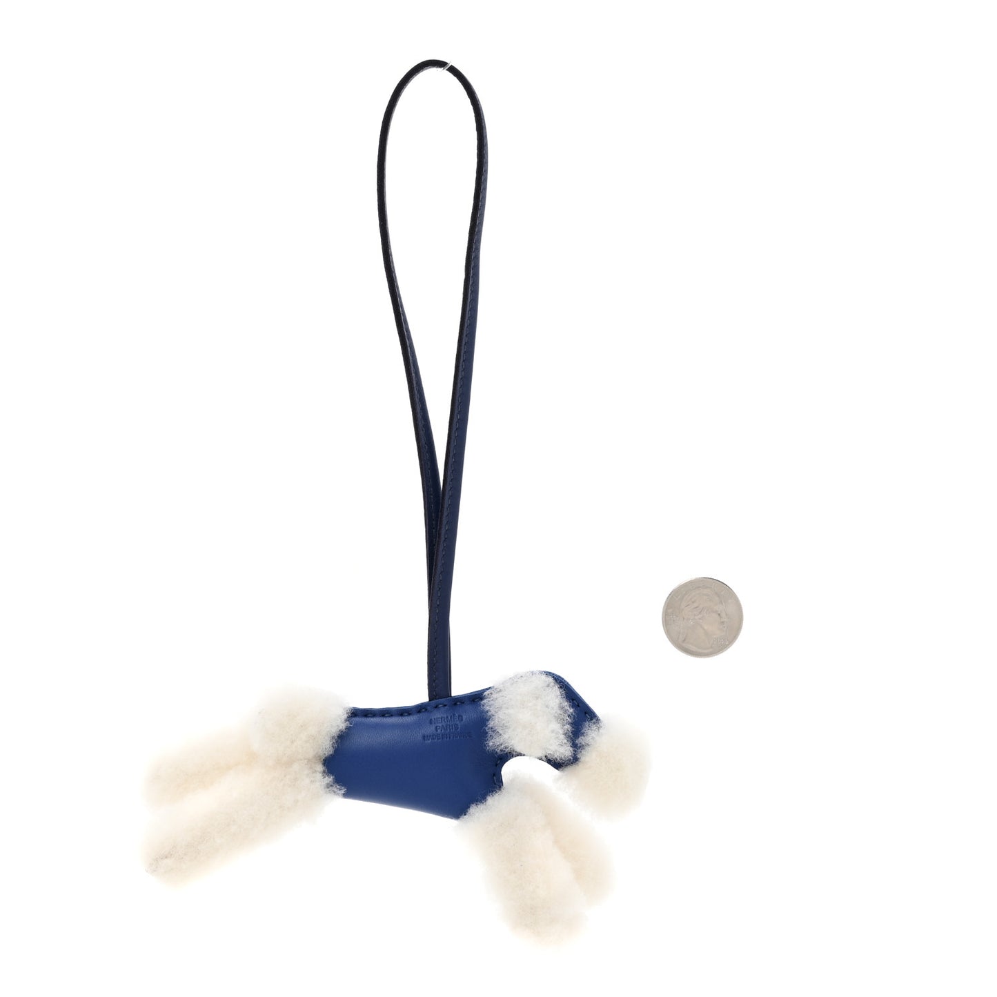 Milo Lambskin Shearling Budy Charm Bleu France Bleu Saphir