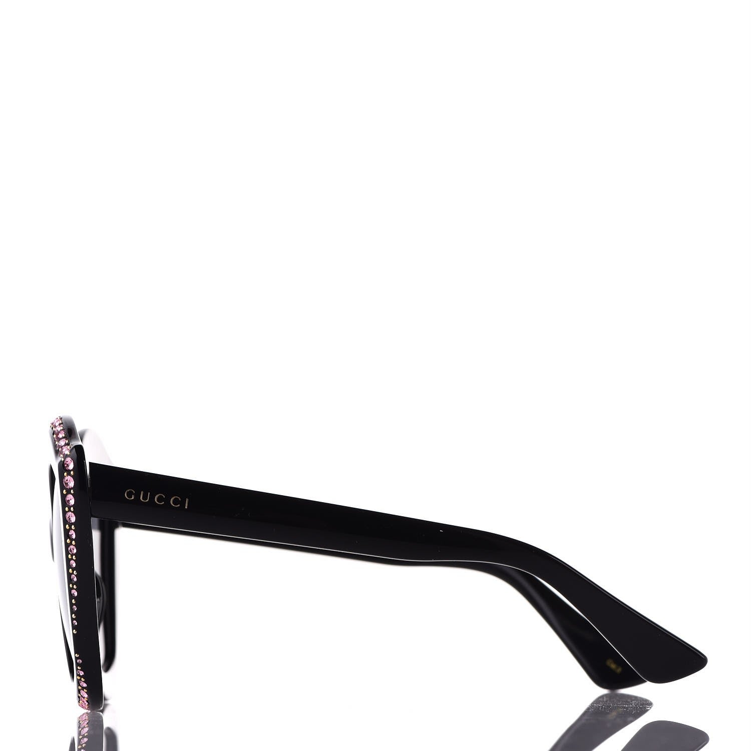 Gucci Crystal Cat Eye GG0118S Sunglasses Black 2 of 8