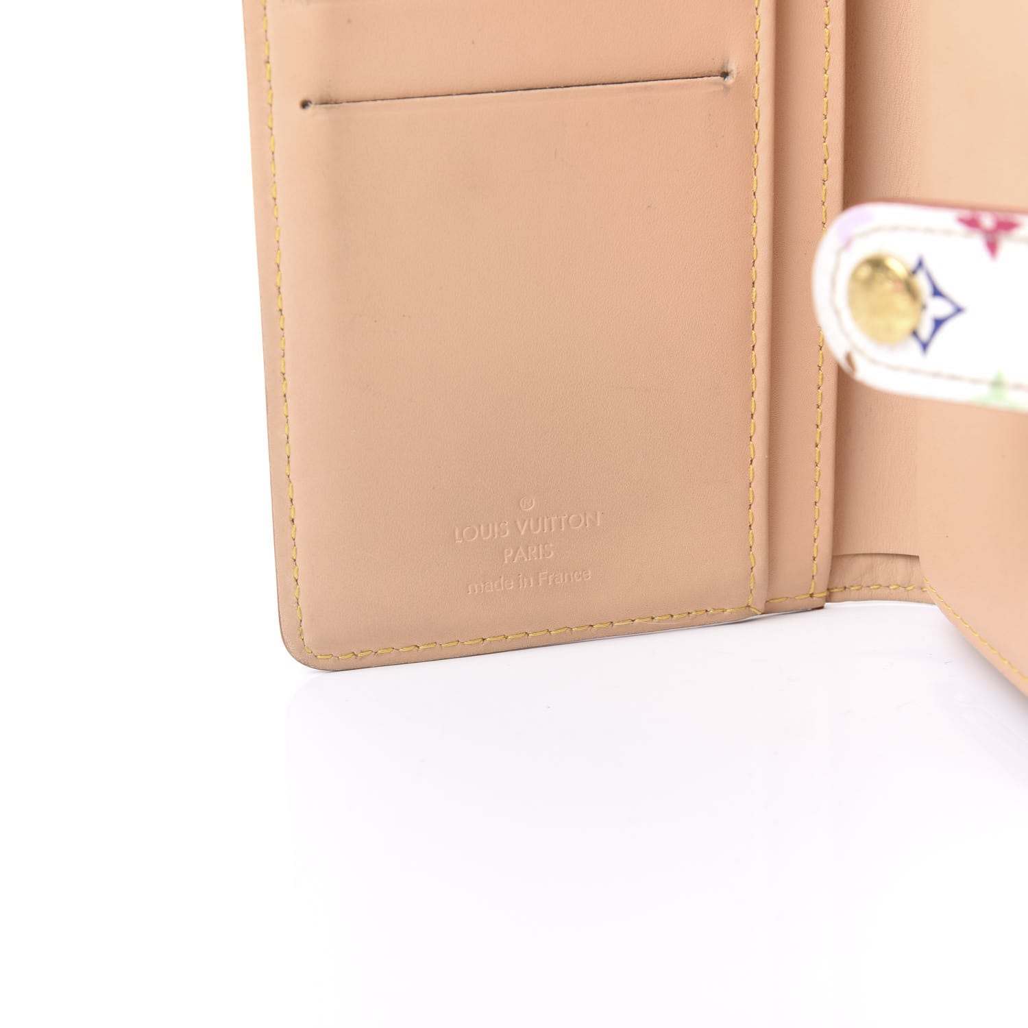 Louis Vuitton Monogram Multicolor French Purse Wallet White 7 of 9