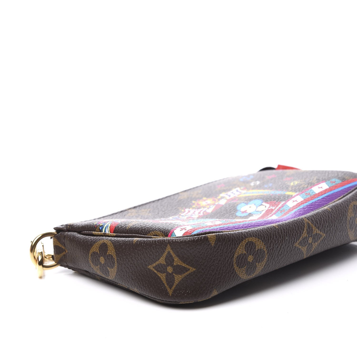 Louis Vuitton Monogram 2020 Christmas Animation Bumper Cars Mini Pochette Accessories Coquelicot 5 of 9