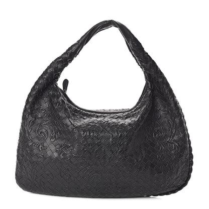Bottega Veneta Nappa Intrecciato Embossed Medium Veneta Hobo Black 1 of 9