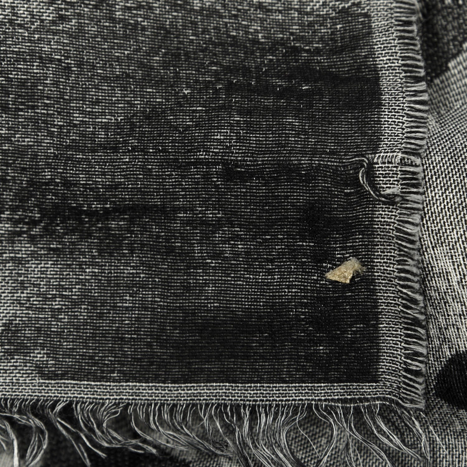 Burberry Cotton Wool Modal Graffiti Print Scarf Grey Blue 3 of 3