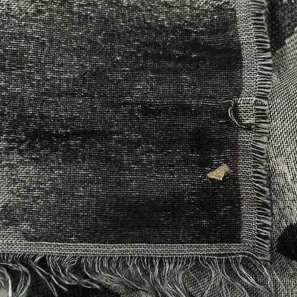 Burberry Cotton Wool Modal Graffiti Print Scarf Grey Blue 3 of 3