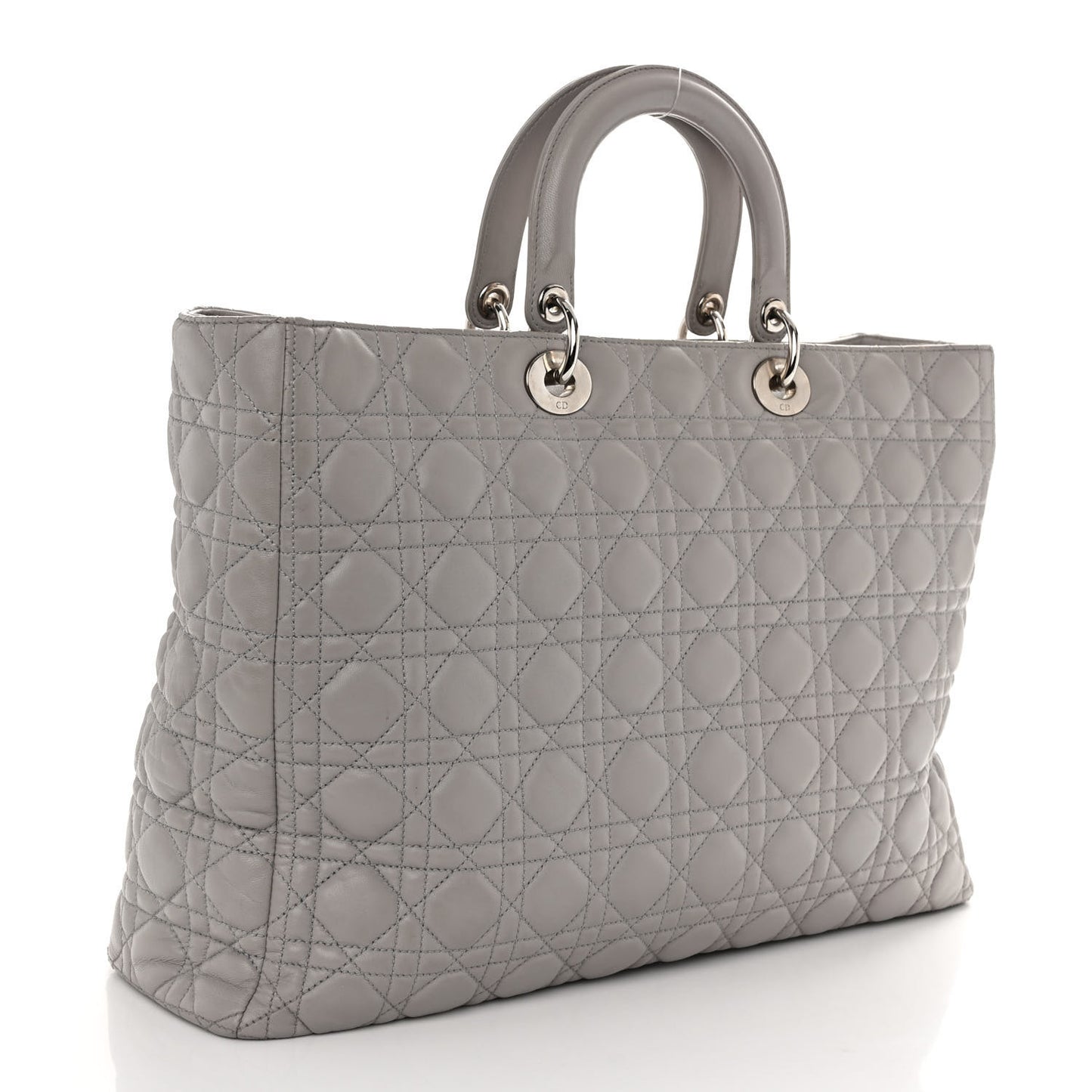 Lambskin Cannage XL Lady Dior Light Grey