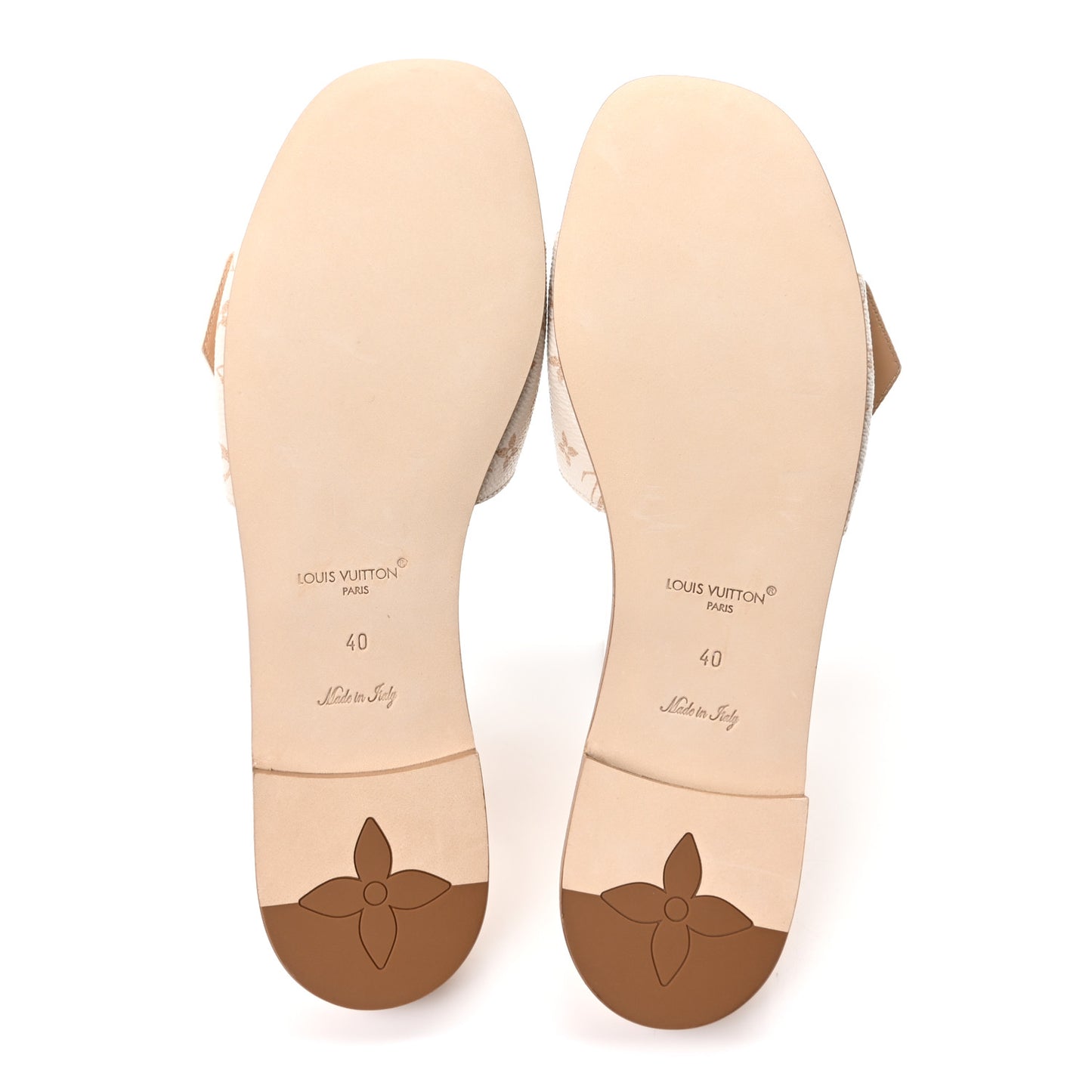 Monogram LV Frame Flat Mule 40 Dune Beige