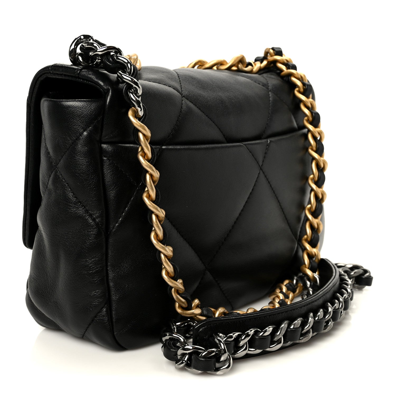 Chanel Lambskin Quilted Medium Chanel 19 Flap Black 3 of 10