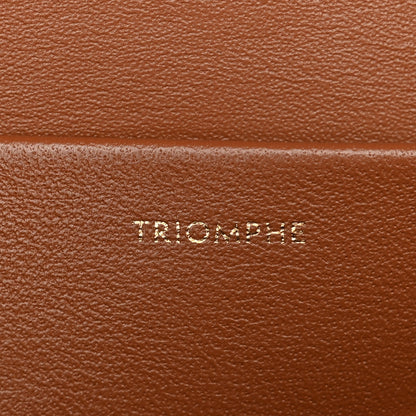Celine Triomphe Canvas Calfskin Medium Triomphe Bag Tan 5 of 10