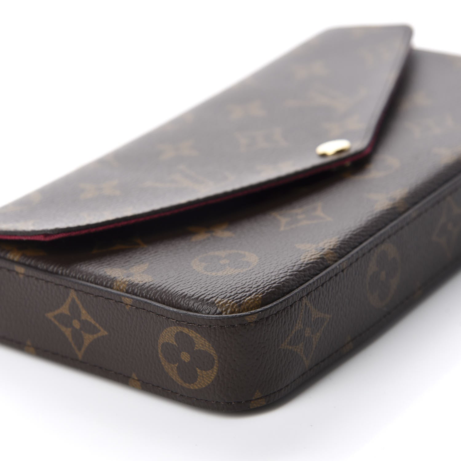 Louis Vuitton Monogram Pochette Felicie Chain Wallet Fuchsia 6 of 14